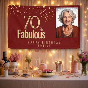 Banderoles Red Modern 70 et fabuleuse photo d'anniversaire