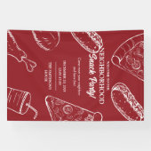 Banderoles Red Neighbority Fun Food Snack Block Party (Horizontal)