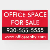 Banderoles Red Office Space à vendre Immobilier commercial (Horizontal)