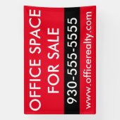 Banderoles Red Office Space à vendre Immobilier commercial (Verticale)