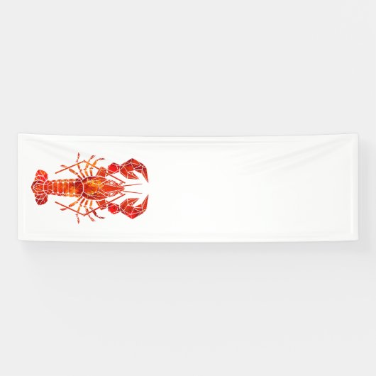 Banderoles Red polygonal lobster (Horizontal)