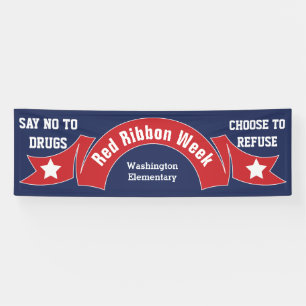 Banderoles Red Ribbon Week sans drogue 