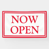 Banderoles Red White Business maintenant ouvert (Horizontal)