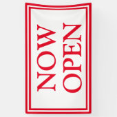 Banderoles Red White Business maintenant ouvert (Vertical)