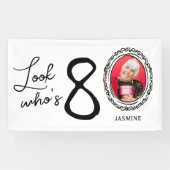 Banderoles Regardez qui est 80e photo anniversaire (Horizontal)