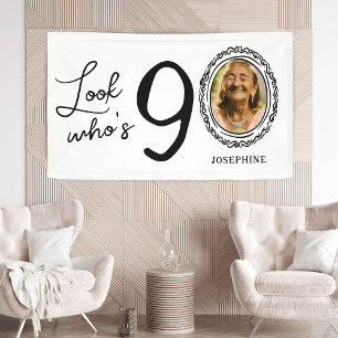Banderoles Regardez qui est 90e photo 90e anniversaire