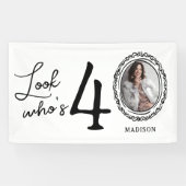 Banderoles Regardez qui est quarante photo 40e anniversaire (Horizontal)