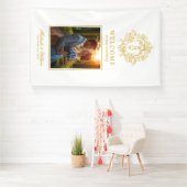 Banderoles Régence vintage Monogram Crest Mariage Bienvenue (Insitu)