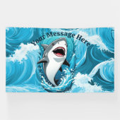 Banderoles Rejoignez-nous pour un requin mordant (Horizontal)