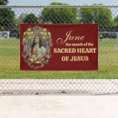Banderoles Religieux Juin Sacré Coeur de Jésus (En situation)