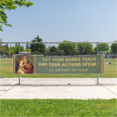 Banderoles Religieux Saint Antoine de Padoue Bébé Jésus dehor (En situation)