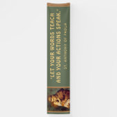 Banderoles Religieux Saint Antoine de Padoue Bébé Jésus dehor (Vertical)