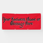 Banderoles "Remarkable Red" Banner with Text (Horizontal)