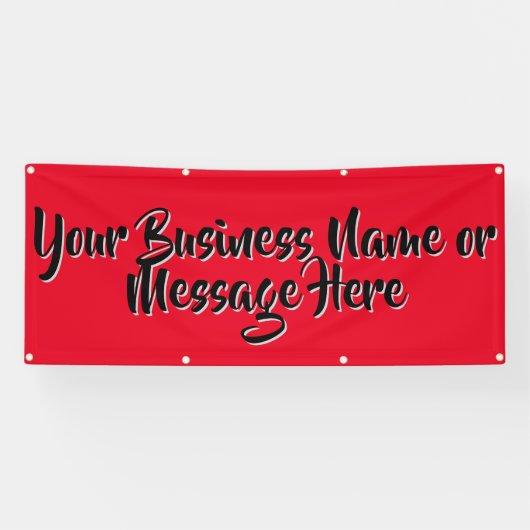 Banderoles "Remarkable Red" Banner with Text (Horizontal)