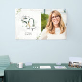 Banderoles Rendre 50 apparence bon vert or botanique Annivers (Salon professionnel)