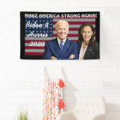 Banderoles Rendre l'Amérique forte Biden et Harris 2020 (En situation)