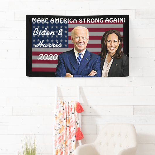 Banderoles Rendre l'Amérique forte Biden et Harris 2020 (En situation)