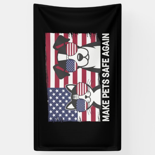 Banderoles Rendre les animaux sûrs Trump Harris Debate 2024 (Vertical)