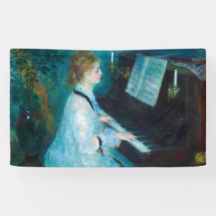 Banderoles Renoir femme à l'impressionniste Vintage de piano