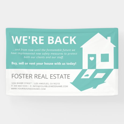 Banderoles Réouverture de l'immobilier moderne (Horizontal)