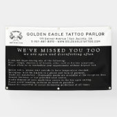 Banderoles Réouverture des lignes directrices sur la distance (Horizontal)