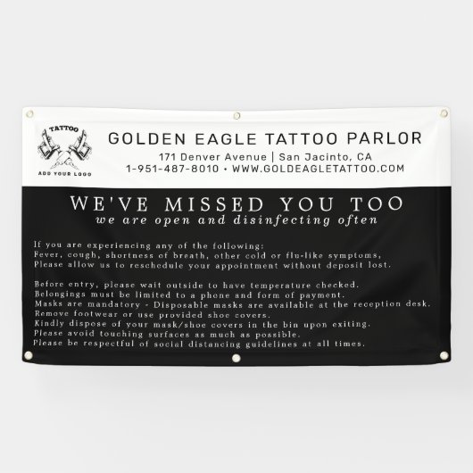 Banderoles Réouverture des lignes directrices sur la distance (Horizontal)