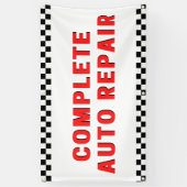 Banderoles Réparation automatique terminée À damiers indicate (Vertical)