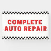 Banderoles Réparation automatique terminée À damiers indicate (Horizontal)