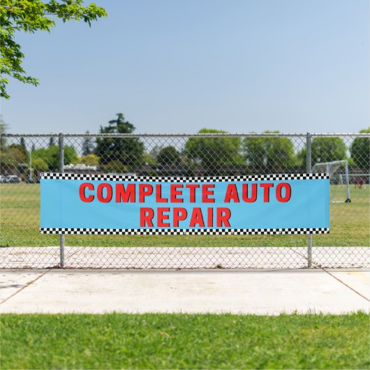 Banderoles Réparation automatique terminée À damiers indicate (En situation)