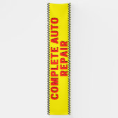 Banderoles Réparation automatique terminée À damiers indicate (Vertical)