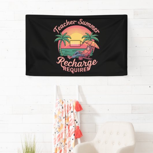 Banderoles Reprise d'été de l'enseignant obligatoire École de (En situation)