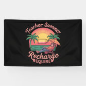 Banderoles Reprise d'été de l'enseignant obligatoire École de (Horizontal)