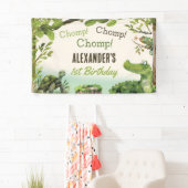 Banderoles Reptile de marais 1er fête d'anniversaire (En situation)