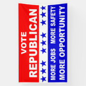 Banderoles Républicain de vote plus de travaux, de sécurité (Vertical)
