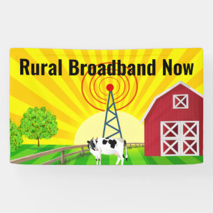 Banderoles Réseau à large bande rural maintenant