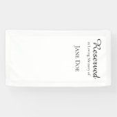 Banderoles Réservé en mémoire - Panneau de mariage de siège d (Horizontal)