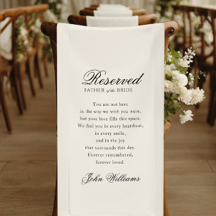 Banderoles Réservé - Père de la Mariée - Mariage Mémorial