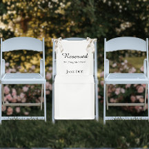 Reserved in Memorial - Wedding Seat Family Sign