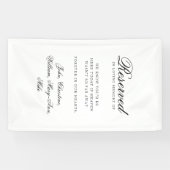 Banderoles Reserved Seat - Classic Wedding Memorial White (Horizontal)