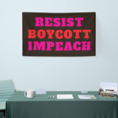 Banderoles Résister Boycott Impeachment (Salon professionnel)