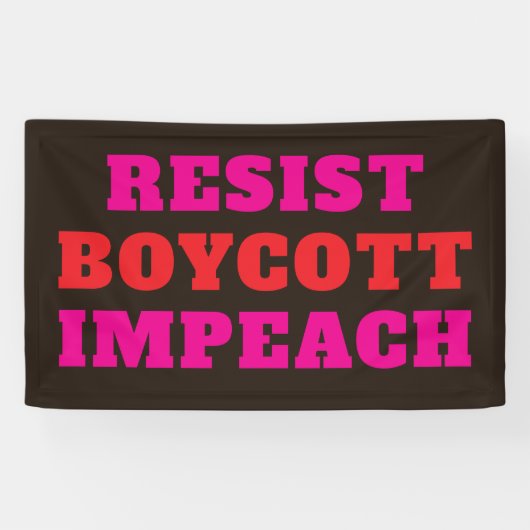 Banderoles Résister Boycott Impeachment (Horizontal)