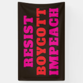 Banderoles Résister Boycott Impeachment (Vertical)
