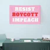 Banderoles Résister Boycott Impeachment (Salon professionnel)