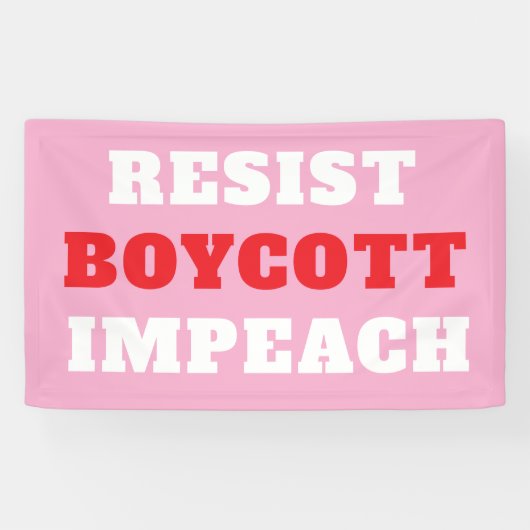 Banderoles Résister Boycott Impeachment (Horizontal)