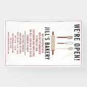 Banderoles Restaurant d'affaires de boulangerie Open Red Kitc (Horizontal)