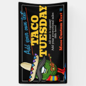 Banderoles Restaurant Mexicain Tracé alimentaire Mardi Mardi (Vertical)