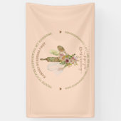 Banderoles Restauration Chef boulangerie rose rustique (Vertical)