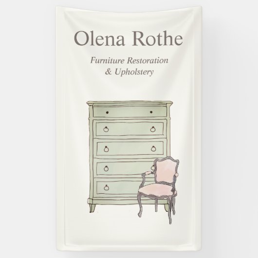 Banderoles Restauration, finition et réparation des meubles (Vertical)