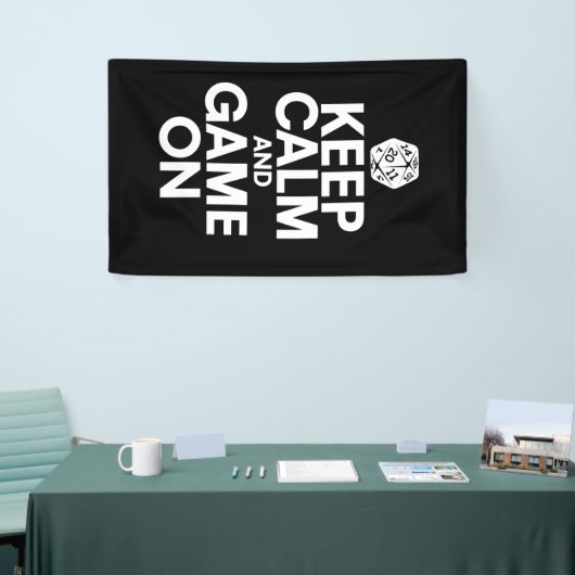 Banderoles Restez calme et jouez (Salon professionnel)