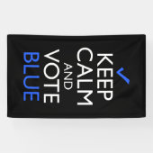 Banderoles Restez Calme Et Votez Bleu (Horizontal)